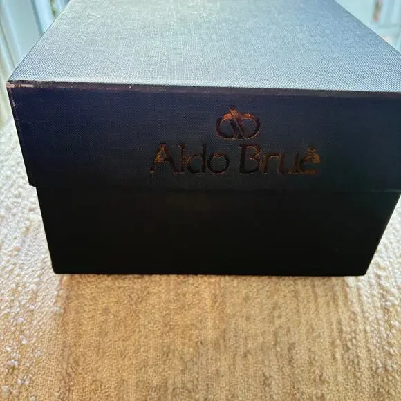 Aldo Brue Full Woven Leather Loafer Black Men’s Italian 42 1/2 - Picture 9 of 10